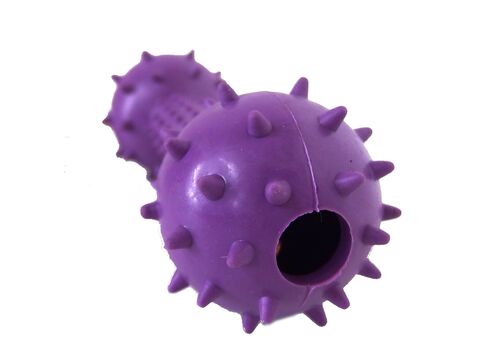 Tatrapet hračka pro psa dentální kost 16 cm tvrdá guma fialová