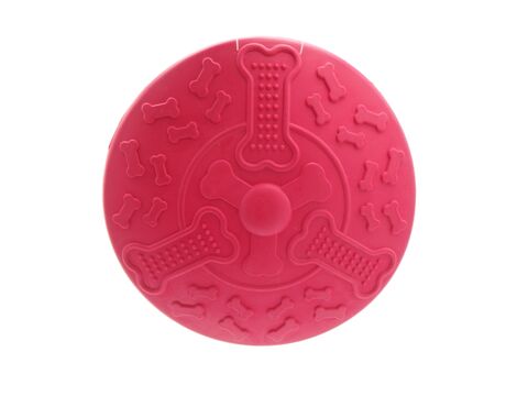 Flamingo hračka pro psa létající talíř 18 cm malý,  červený 