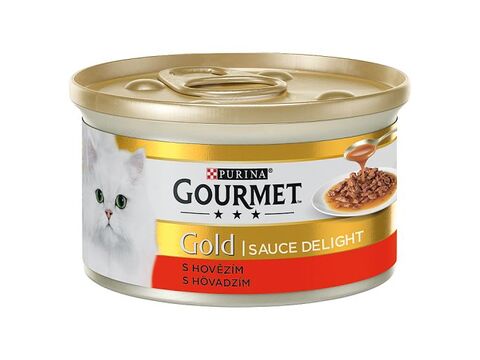 Gourmet gold 85 g Delight hovězí ve šťavnaté omáčce
