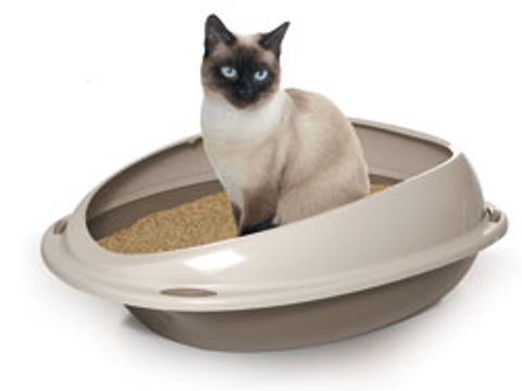 Record WC pro kočky Shuttle oválné 57 x 40 cm šedé