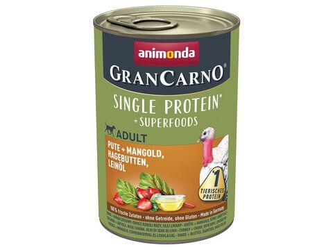 Animonda GranCarno Superfoods krůta,mangold,šípky,lněný olej 400 g pro psy