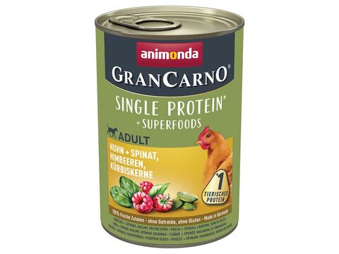 Animonda GranCarno Superfoods kuře,špenát,maliny,dýňová semínka 400 g pro psy