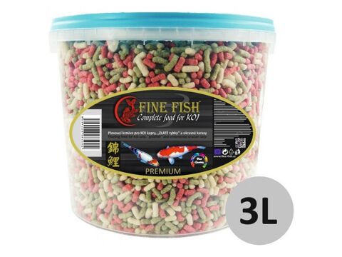 FINE FISH KOI Color Sticks Mix premium 3 l tyčinky vědro