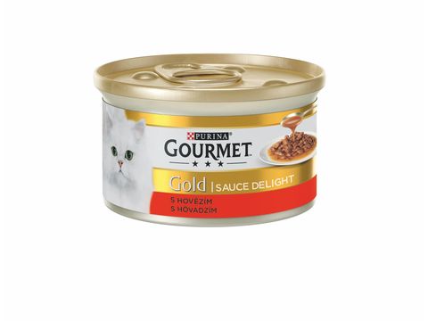 Gourmet gold 85 g Delight hovězí ve šťavnaté omáčce