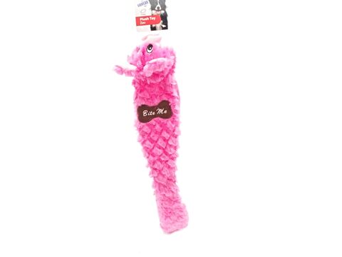 Flamingo hračka pro psa prase 51 cm pískací, šustící, látková růžová