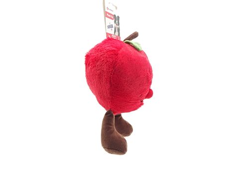 Flamingo hračka pro psa jablko pískací 24 cm plyšová červená