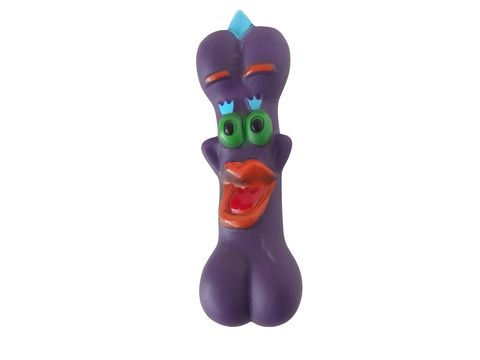 Tatrapet hračka pro psa veselá kost vinyl 14 -16 cm fialová