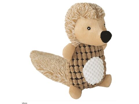 Nayeco hračka pro psa ježek 35 cm látková pískací světle hnědá