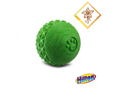 Hilton hračka pro psa tvrdý míček 6,4 cm s vůní vanilky zelená