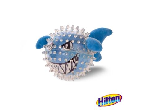 Hilton hračka pro psa dentální žralok pískací 12 cm modrá