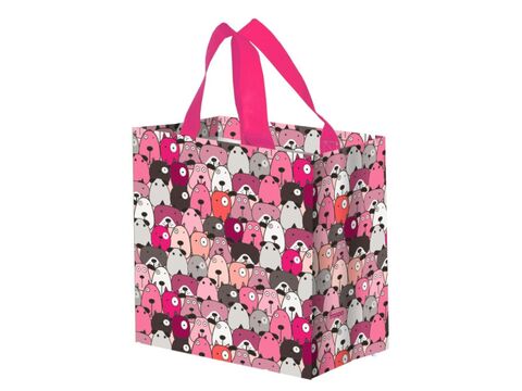 Nákupní taška na pamlsky Pejsci 10 l 27 x 25 x 15 cm růžová