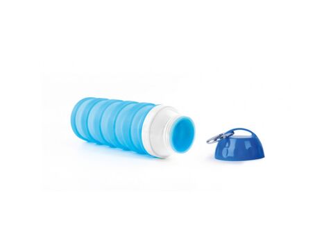 Record cestovní lahev plastová 0,6 l průměr 7,5 cm, délka 14-23 cm modrá