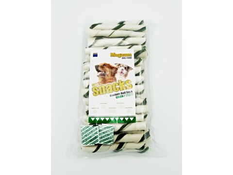 Magnum Rawhide roll stick trubičky 12,5 cm  40 ks bílo-zelené