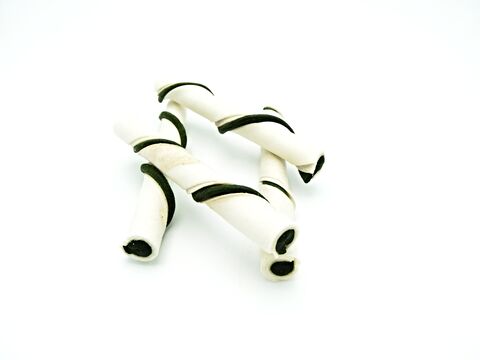 Magnum Rawhide roll stick trubičky 12,5 cm  40 ks bílo-zelené