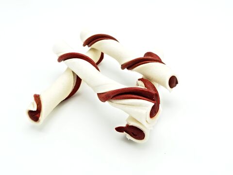 Magnum Rawhide roll stick trubičky 12,5 cm 40 ks bílo-červené  