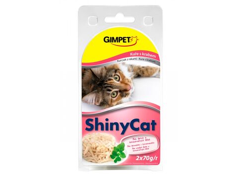 SHINY CAT kuře s krabem 2 x 70 g v želé