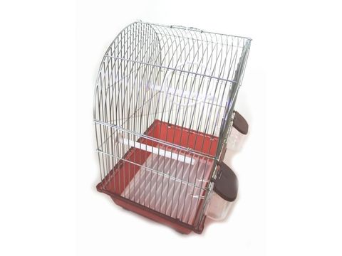 Tatrapet klec pro exoty kanárky 30 x 23 x 39 cm oblá oražovo-hnědá drát chrom