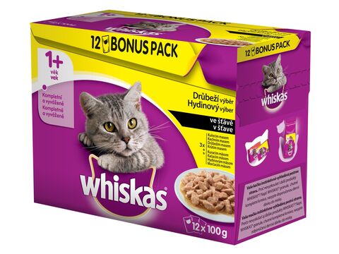 Whiskas Drůbeží výběr ve šťávě 12 x 100 g