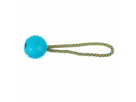 Magnum hračka pro psa míč 5 cm na šňůře 25 cm tvrdá guma modrá