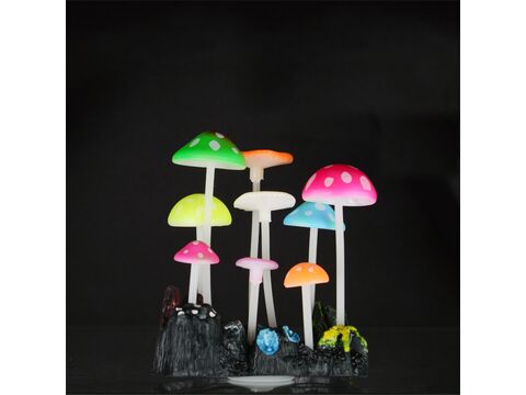 Aqua Lumo akvarijní dekorace silikonové houbičky multibarevné 10,5 x 7,5 x10 cm 4757