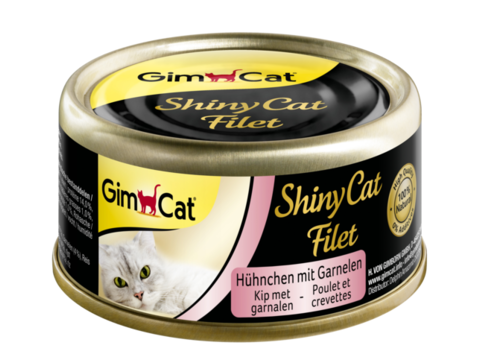 SHINY CAT filet kuře a krevetou 70g ve šťávě 