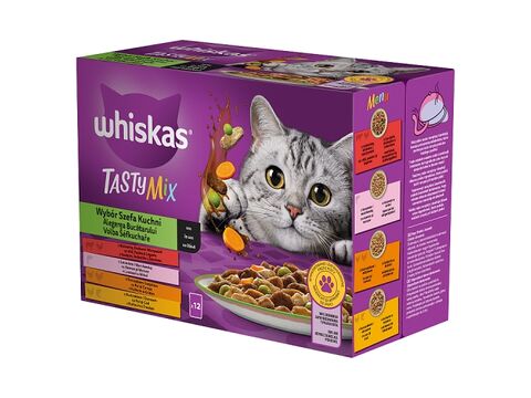 Whiskas Volba šéfkuchaře  ve šťávě 12 x 85 g kapsa hovězí, drůbeží, losos, kuře, krůta