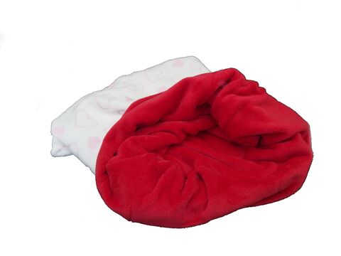 Marysa spací pytel XL 60 x 75 cm 3 v 1 barva 65 srdíčka bílá červená