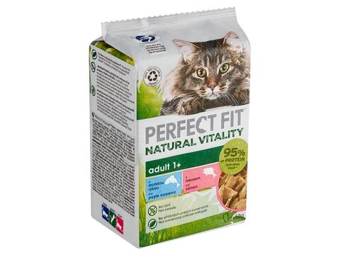 Perfect Fit 6 x 50 g kapsa s mořskou rybou a lososem ve šťávě 