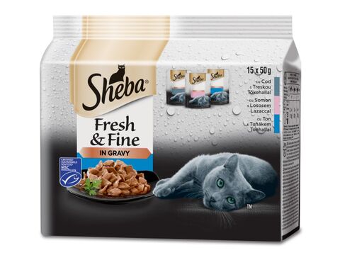 Sheba Fresh & Fine in sauce rybí 15 x 50 g kapsa