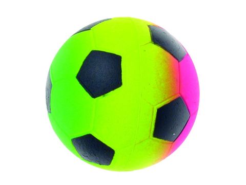 Tatrapet hračka pro psa míček průměr 9 cm, polotvrdý, fotbalový duhový