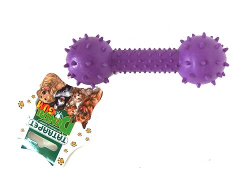 Tatrapet hračka pro psa dentální kost 16 cm tvrdá guma fialová