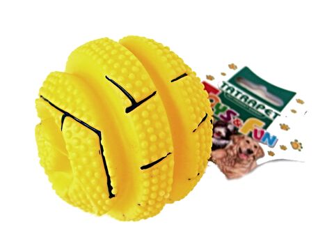 Tatrapet hračka pro psa míček artistic 7,5 cm vinyl žlutý  