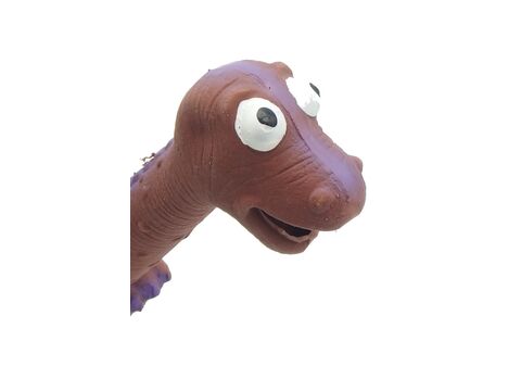 Tatrapet hračka pro psa dinosaurus pískací, 19 cm latex fialová
