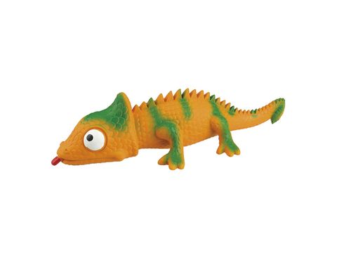 Tatrapet hračka pro psa chameleon pískací 30 cm latex oranžová