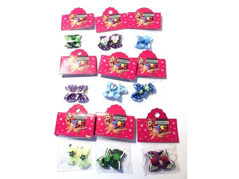 Mašličky s gumičkou mix york 3-3,5cm 2 ks