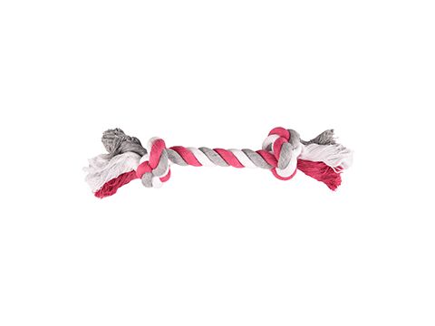 Flamingo hračka pro psa uzel bavlna 30 cm 125 g růžovo-bílo-šedá