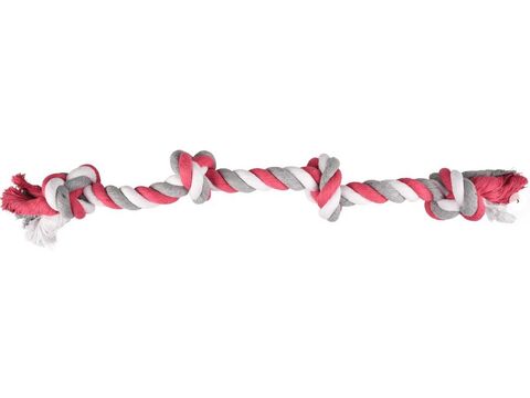 Flamingo hračka pro psa 4 uzle bavlna 60 cm 435 g fialovo-červená