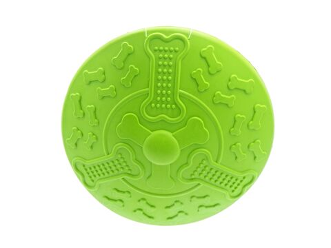 Flamingo hračka pro psa létající talíř 18 cm zelený 