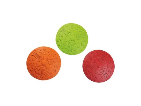 Flamingo hračka pro psa létající talíř 18 cm oranžový