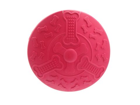 Flamingo hračka pro psa létající talíř 18 cm červený 
