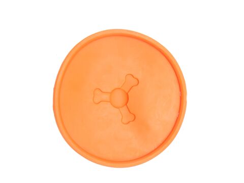 Flamingo hračka pro psa létající talíř 22 cm velký oranžový 