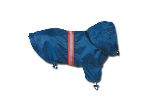 Nayeco pláštěnka pro psa Marino s reflexním proužkem 35 cm obvod 56 cm s kapucí modrá