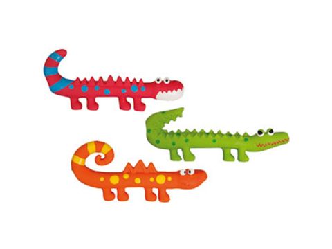 Flamingo hračka pro psa krokodýl, 20 cm, latex, zelený