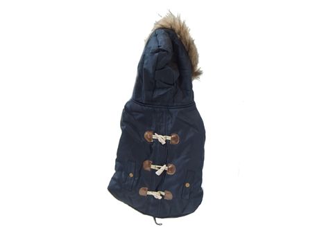 Nayeco bunda pro psa Trenca Marino modrá s kapucí 45 cm obvod 60 cm doprodej