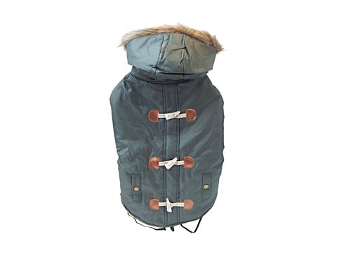 Nayeco bunda pro psa Trenca zateplená s kapucí khaki 45 cm, obvod 68 cm doprodej