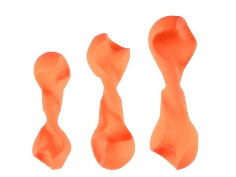 Flamingo hračka pro psa kost 10,8 cm guma oranžová doprodej