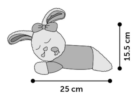 Flamingo hračka pro psa spící králík 25 cm plyšová 