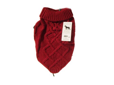 Nayeco svetr pro psa Jersey Plunto s rolákem červený 50 cm obvod 56 cm doprodej