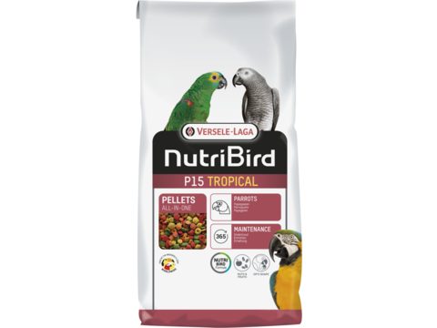 NutriBird P15 Tropical 10kg základní extrudy pro velké papoušky s trop. ovoc