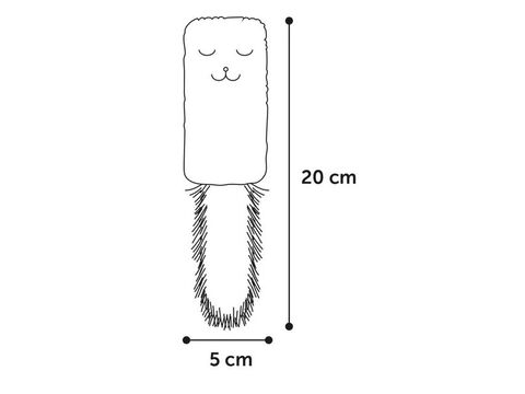 Flamingo hračka pro kočku kočka 5 x 3,5 x 20 cm šustící s catnipem bílá
